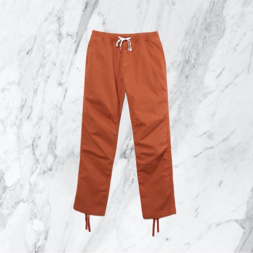 18 NWT Merona Burnt Orange Womens Size L Trousers Tie Garden Leisure Relax